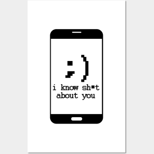 Phone Blackmail (black) Posters and Art